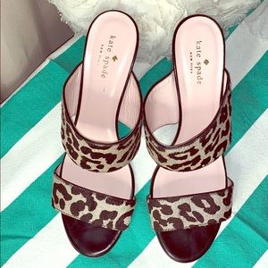 Kate Spade 3 1/2” leather and Pony Hair